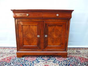 CREDENZA CAPUCCINO IN NOCE STILE LUIGI FILIPPO META' 800 RESTAURATA cm L123xP56xH107